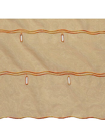 Organza a tinta unita modulabile con asole ricamate