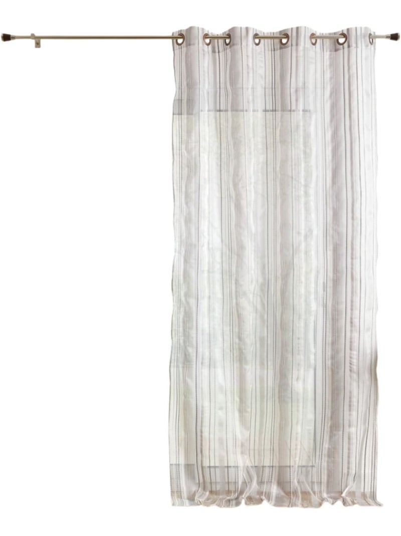 Organza velata a righe Grigio chiaro - Kiabi
