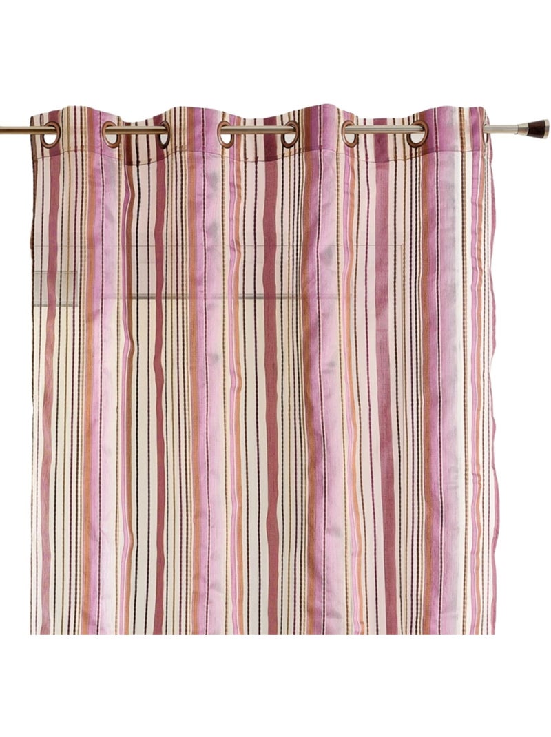 Organza velata a righe Rosa antico - Kiabi