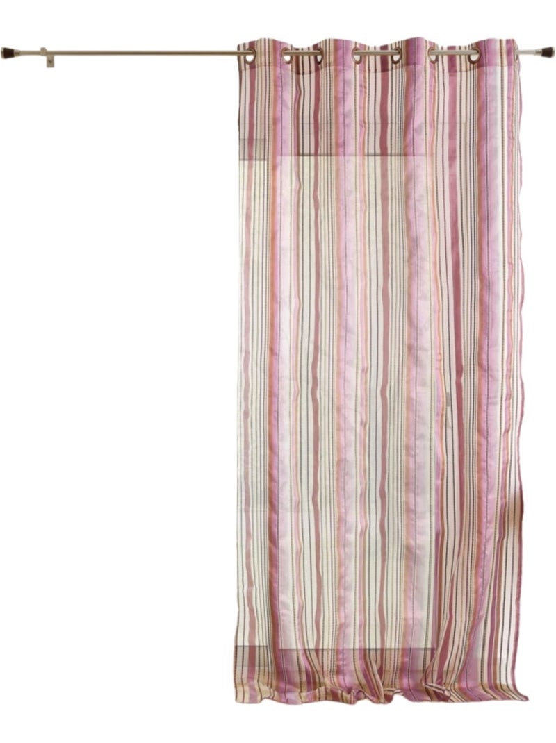 Organza velata a righe Rosa antico - Kiabi