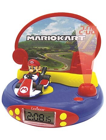 Orologio con proiettore di personaggi di Mario Kart 3D con suoni del videogioco