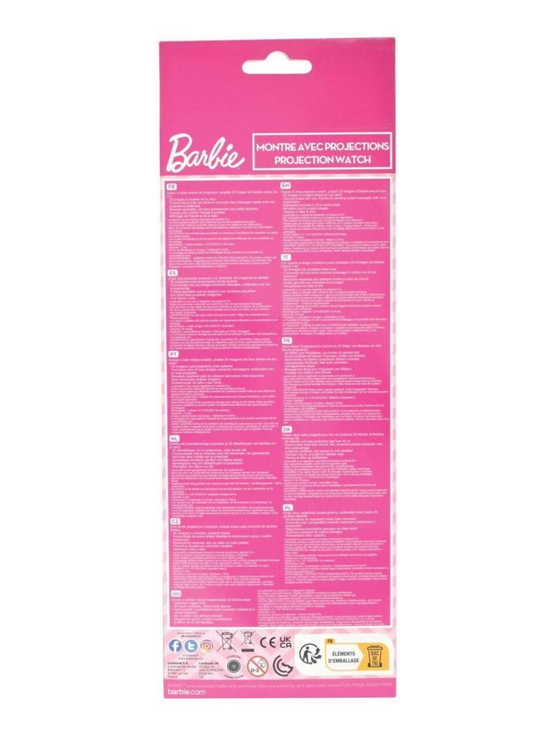 Orologio da proiezione digitale Barbie con 20 immagini da proiettare Rosa - Kiabi