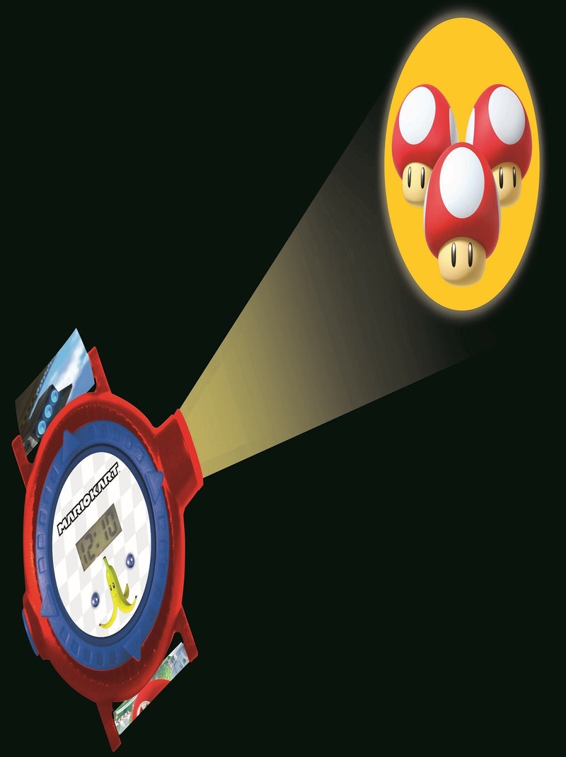 Orologio da proiezione digitale Mario Kart con 20 immagini da proiettare Rosso - Kiabi