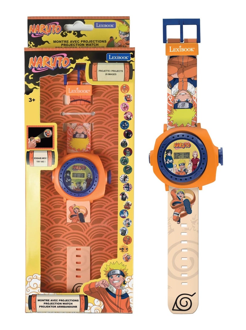 Orologio da proiezione digitale Naruto con 20 immagini da proiettare Arancione - Kiabi