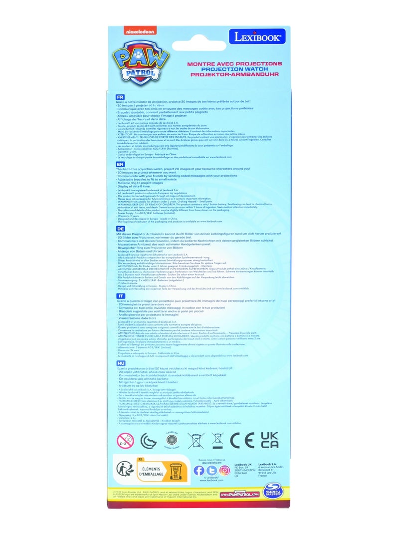 Orologio da proiezione digitale Paw Patrol con 20 immagini da proiettare Blu - Kiabi