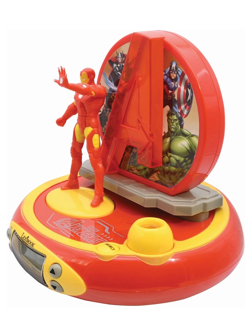Orologio proiettore Avengers 3D Iron Man con suoni di supereroi Rosso - Kiabi