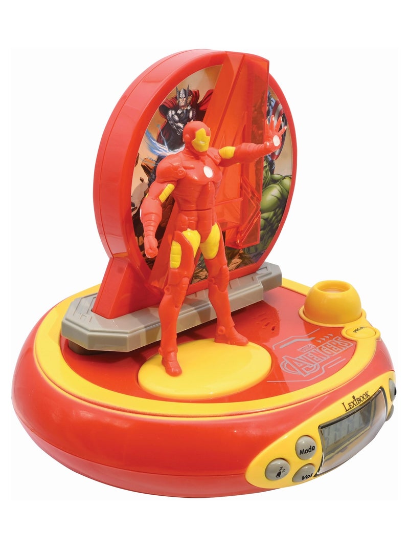 Orologio proiettore Avengers 3D Iron Man con suoni di supereroi Rosso - Kiabi