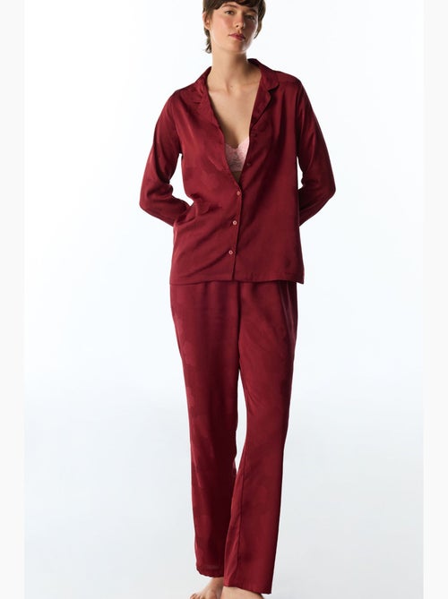 Orquidea set pigiama in raso floreale con camicia e pantaloni, maniche lunghe penti - Kiabi Orquidea set pigiama in raso floreale con camicia e pantaloni, maniche lunghe penti - Kiabi