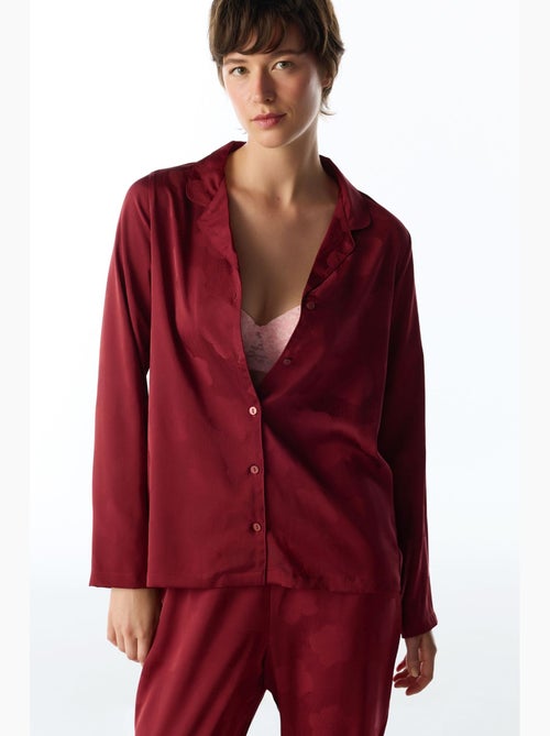 Orquidea set pigiama in raso floreale con camicia e pantaloni, maniche lunghe penti - Kiabi Orquidea set pigiama in raso floreale con camicia e pantaloni, maniche lunghe penti - Kiabi