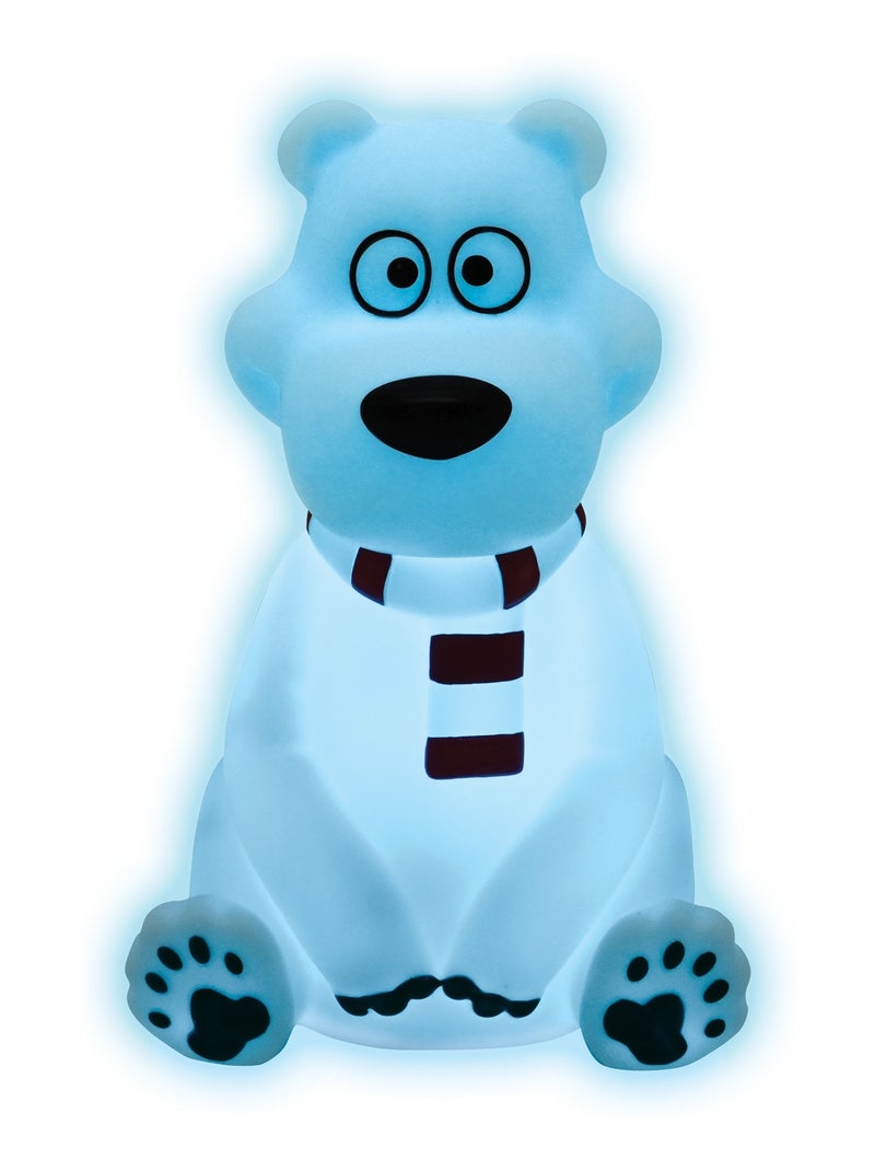 Orso polare design 3D luce notturna tascabile cambia colore Circa 13 cm Bianco - Kiabi