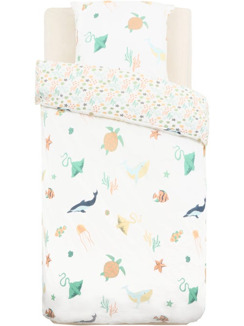 Orta coton 140x200 cm set letto per bambini con animali marini - Kiabi Orta coton 140x200 cm set letto per bambini con animali marini - Kiabi