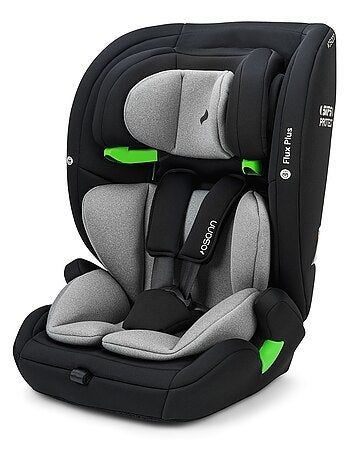 OSANN - Seggiolino auto per neonati/bambini Flux Plus I-Size 76-150 cm - da 15 mesi - Nero/Grigio