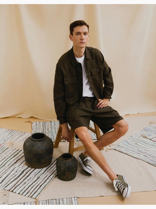Overshirt 100% lino, MO Fashion - Kiabi