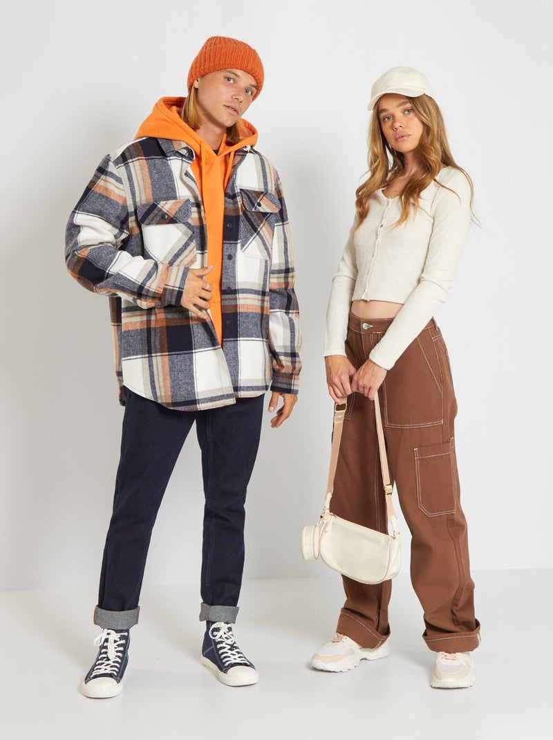 Overshirt a quadri BLU - Kiabi