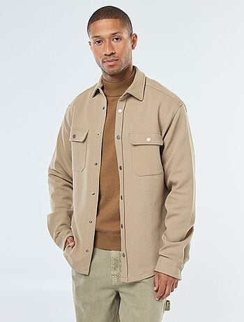 Overshirt con apertura con bottoni a pressione e 2 tasche sul petto