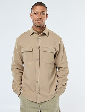 Overshirt con apertura con bottoni a pressione e 2 tasche sul petto