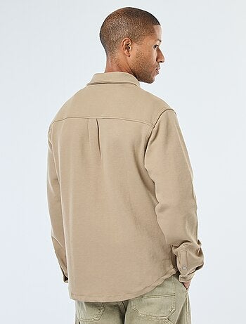 Overshirt con apertura con bottoni a pressione e 2 tasche sul petto