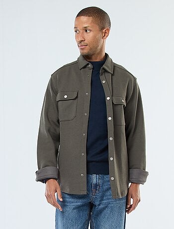 Overshirt con apertura con bottoni a pressione e 2 tasche sul petto