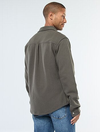 Overshirt con apertura con bottoni a pressione e 2 tasche sul petto