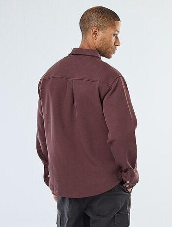 Overshirt con apertura con bottoni a pressione e 2 tasche sul petto