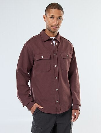Overshirt con apertura con bottoni a pressione e 2 tasche sul petto