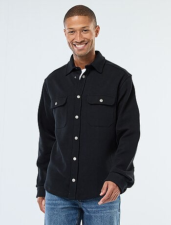 Overshirt con apertura con bottoni a pressione e 2 tasche sul petto