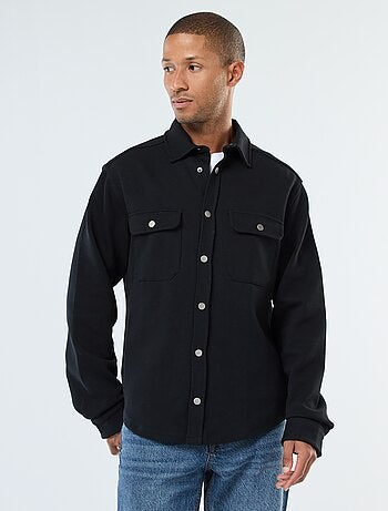Overshirt con apertura con bottoni a pressione e 2 tasche sul petto