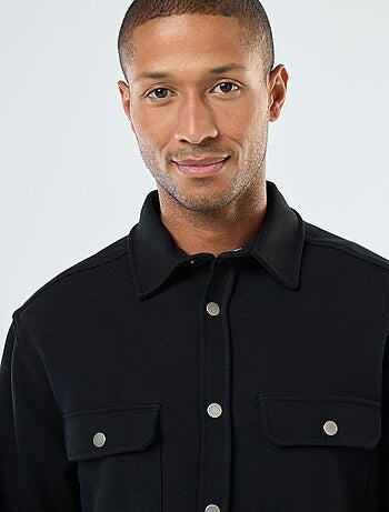 Overshirt con apertura con bottoni a pressione e 2 tasche sul petto