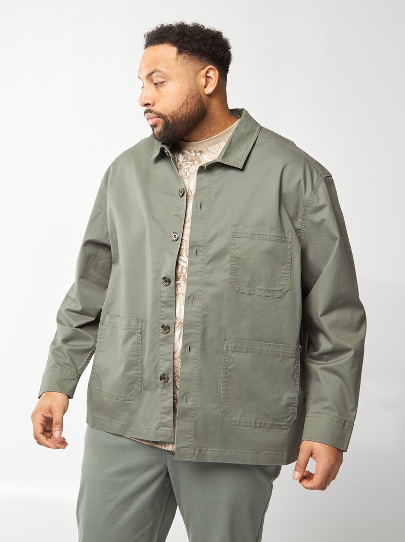 Overshirt en twill KAKI - Kiabi