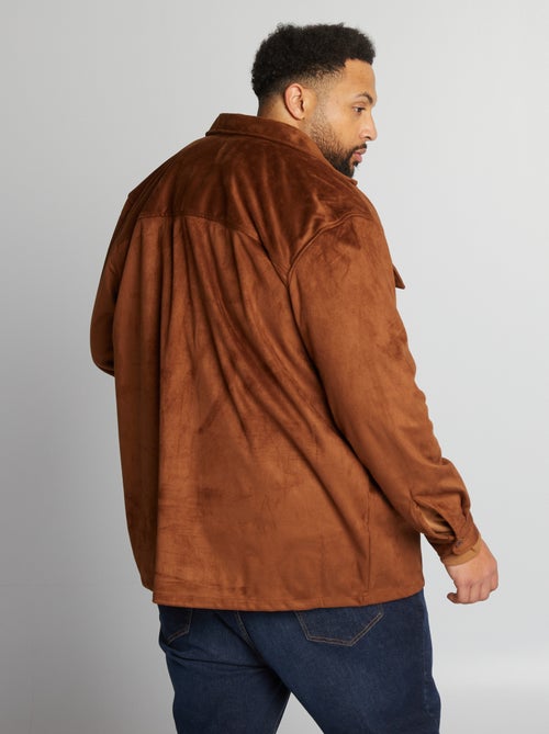 Overshirt in finto camoscio con tasche - Kiabi