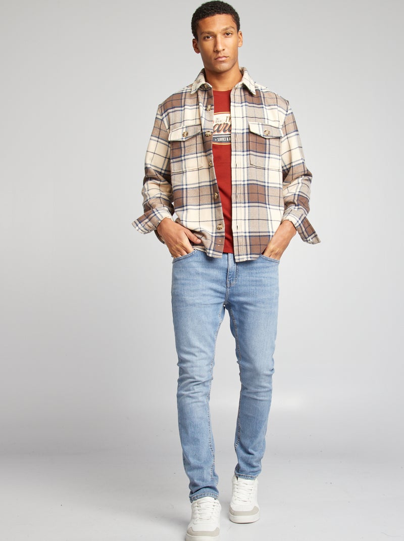 Overshirt in flanella BEIGE - Kiabi