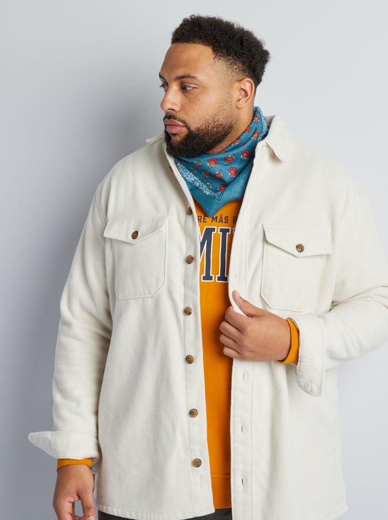 Overshirt in flanella BIANCO - Kiabi