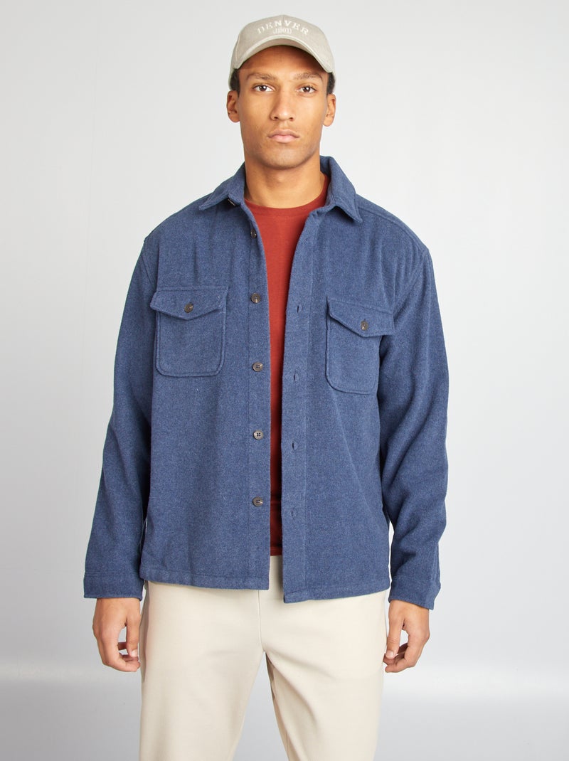 Overshirt in flanella BLU - Kiabi