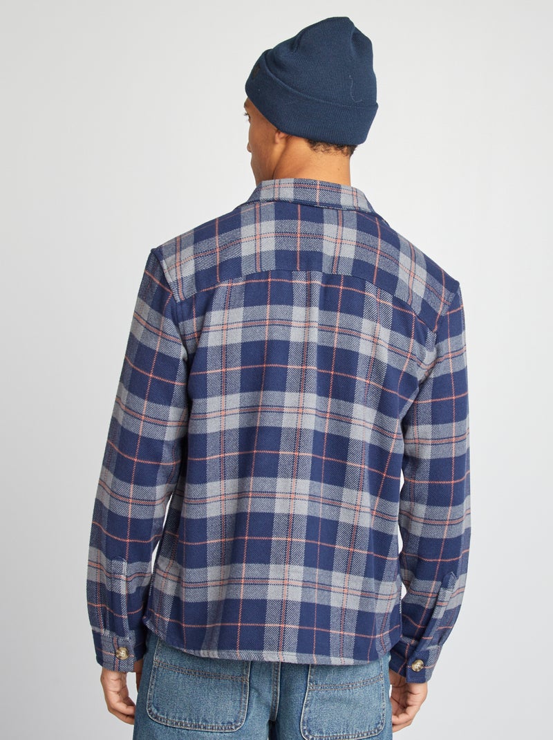 Overshirt in flanella BLU - Kiabi