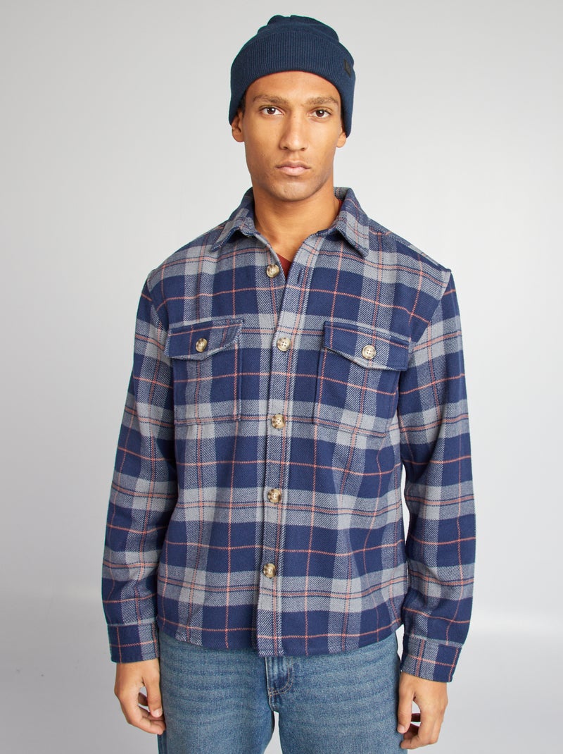 Overshirt in flanella BLU - Kiabi