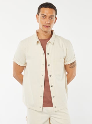 Overshirt in jeans con tasca