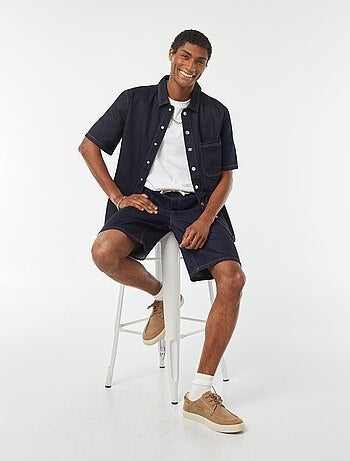 Overshirt in jeans con tasca