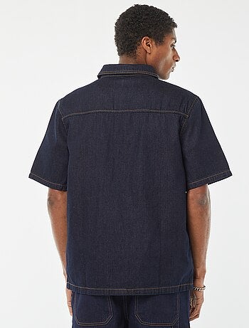Overshirt in jeans con tasca