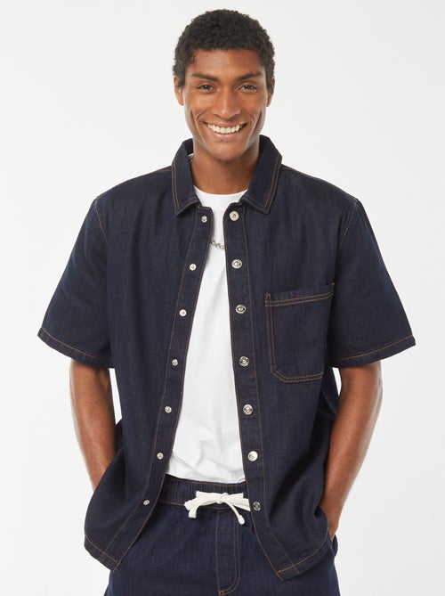 Overshirt in jeans con tasca - Kiabi