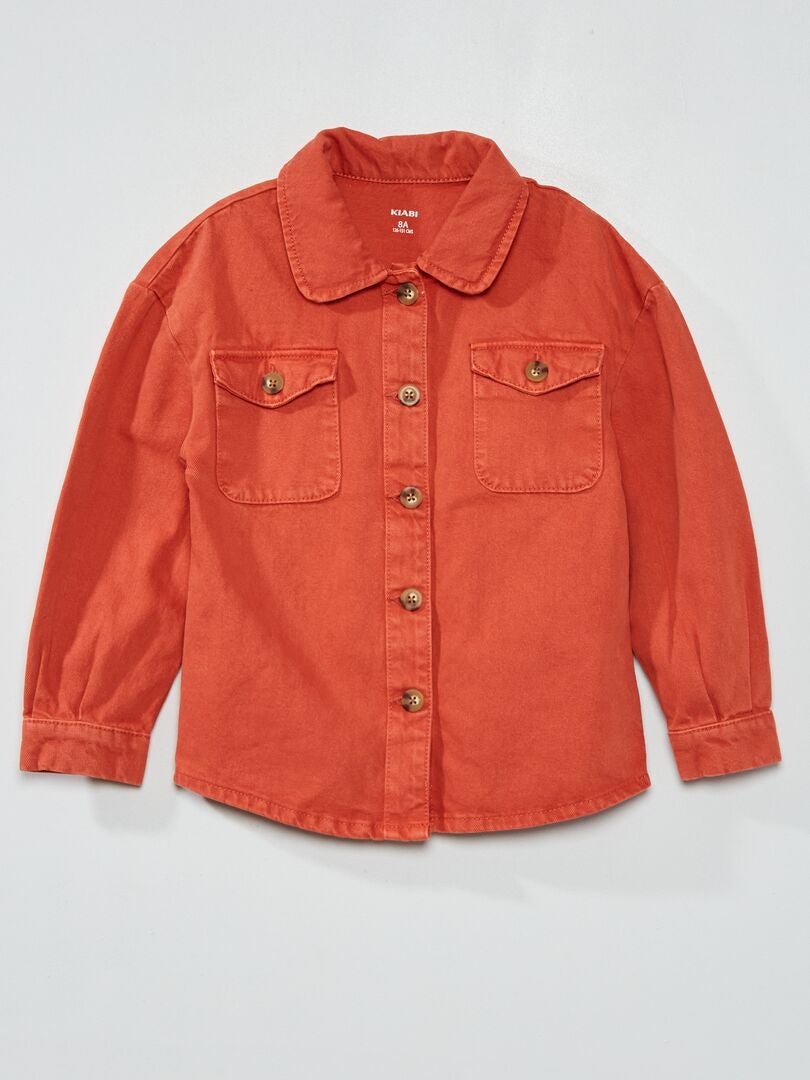 Overshirt in jeans ROSSO - Kiabi