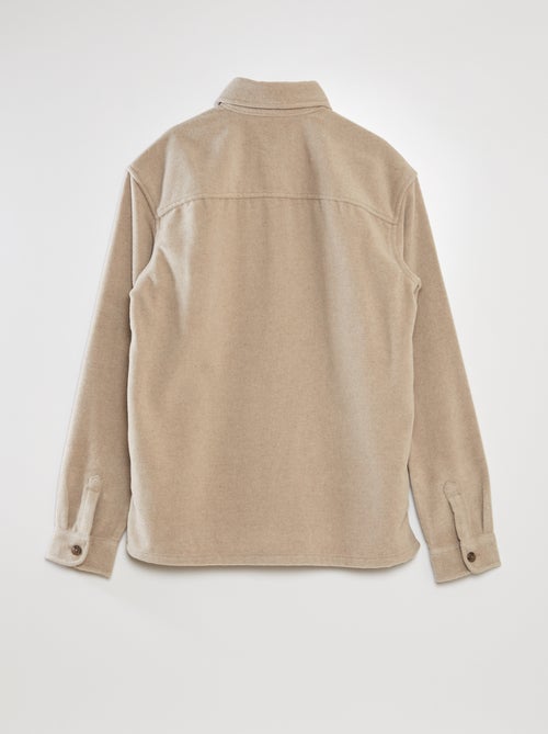 Overshirt in lana modello dritto - Kiabi