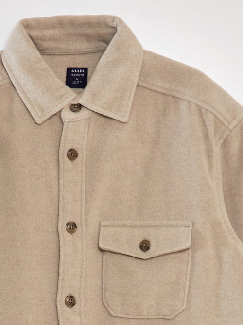Overshirt in lana modello dritto - Kiabi