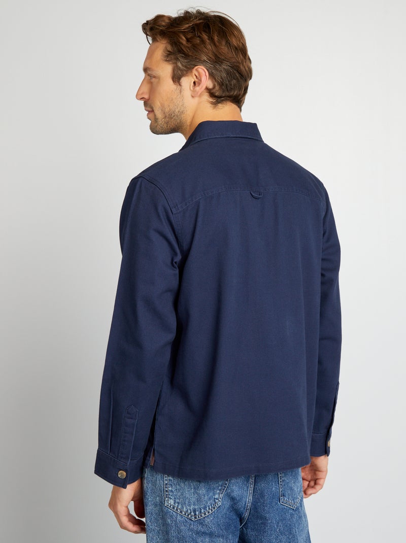 Overshirt in twill NERO - Kiabi