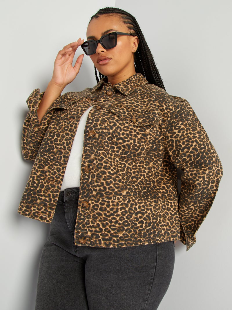 Overshirt leopardata BEIGE - Kiabi