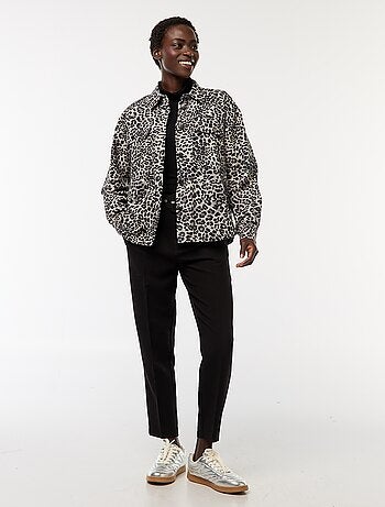 Overshirt leopardata in cotone 'JDY'