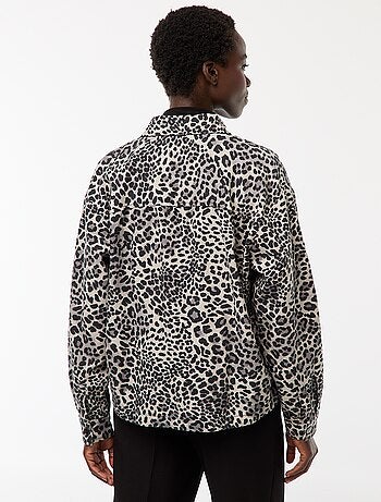 Overshirt leopardata in cotone 'JDY'