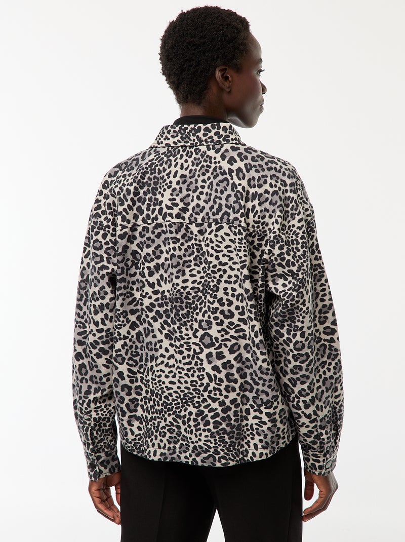 Overshirt leopardata in cotone 'JDY' Beige - Kiabi