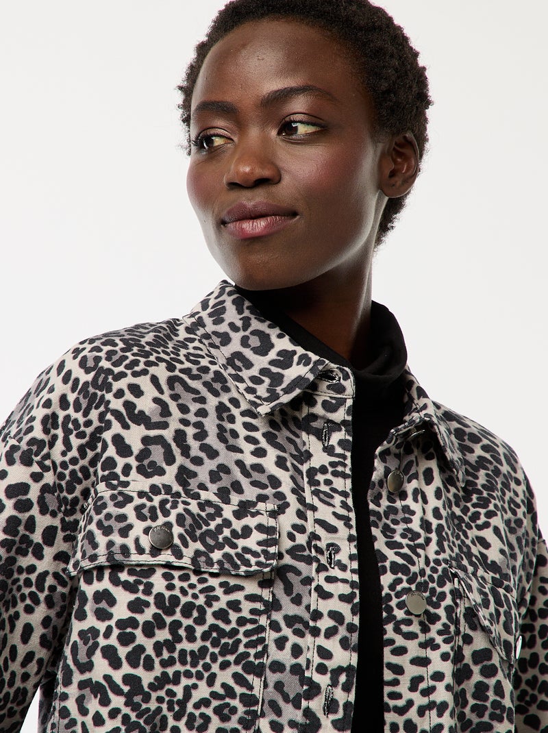 Overshirt leopardata in cotone 'JDY' Beige - Kiabi