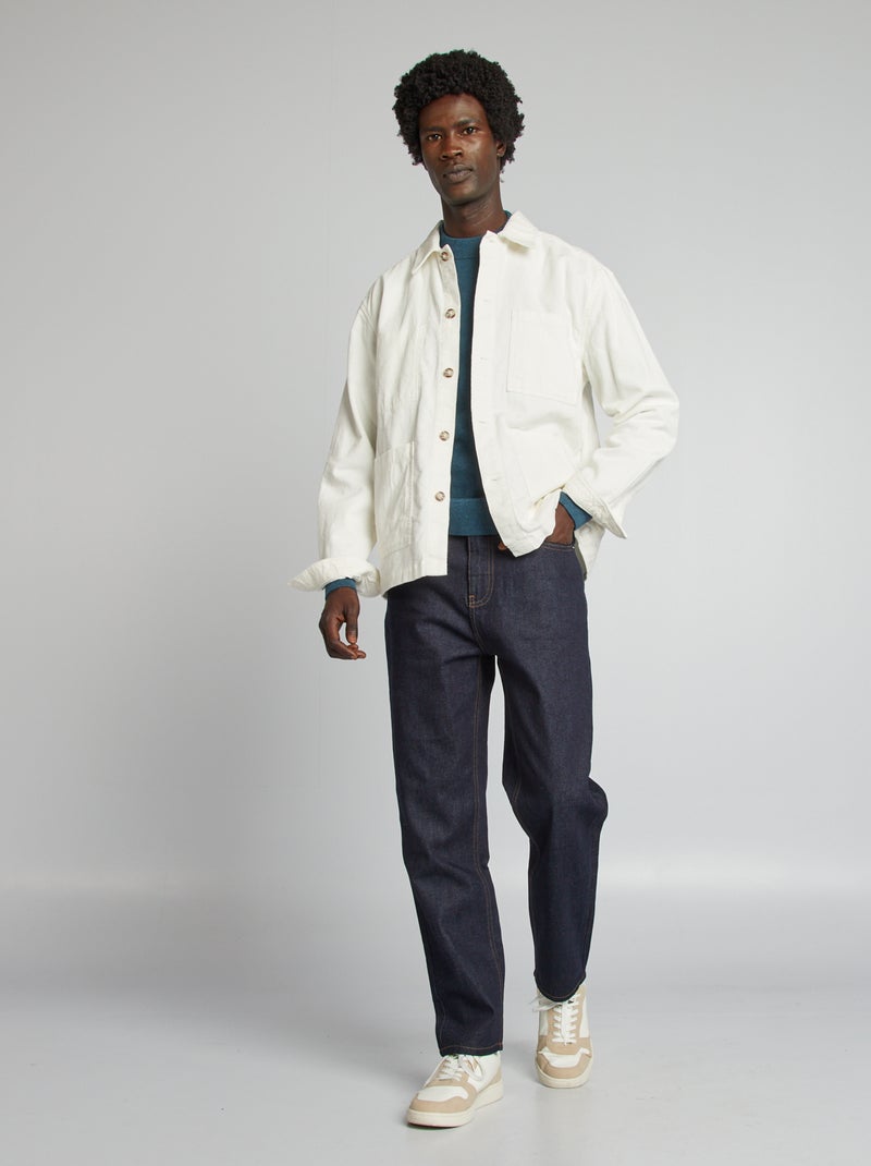 Overshirt regular in velluto BIANCO - Kiabi