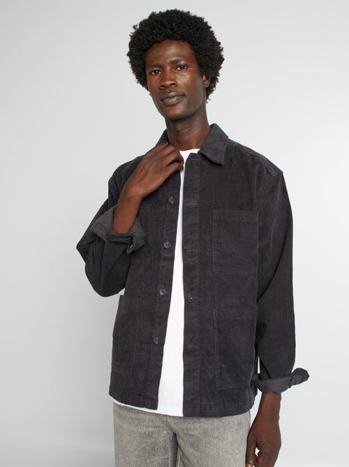 Overshirt regular in velluto - Kiabi